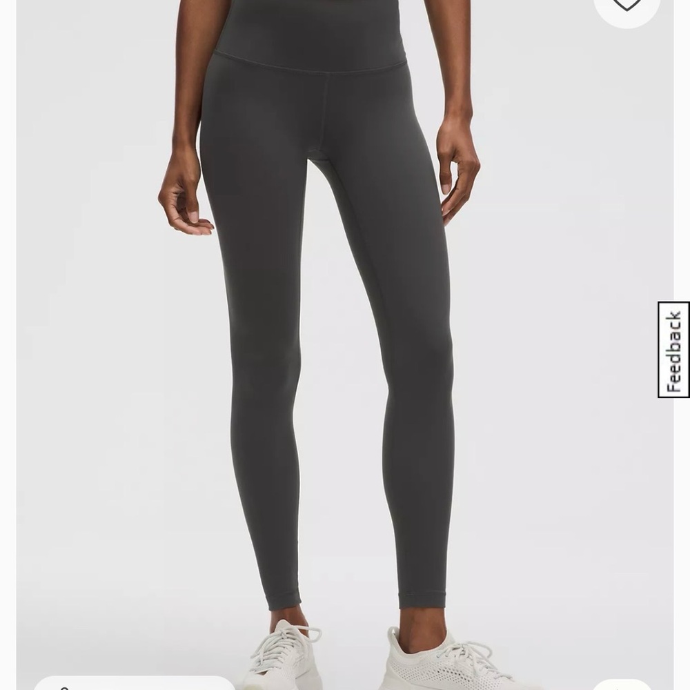 LULULEMON Wunder Train High Rise Tight Graphite Grey Leggings Size 2 28” Leg